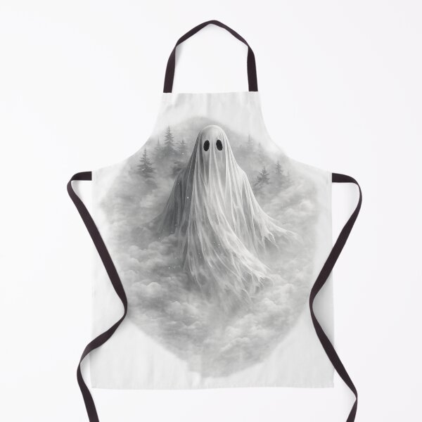 Item preview, Ghost Emerging from Morning Mist – Ethereal Gothic Forest Illustration designed and sold by BlackBoneArt.