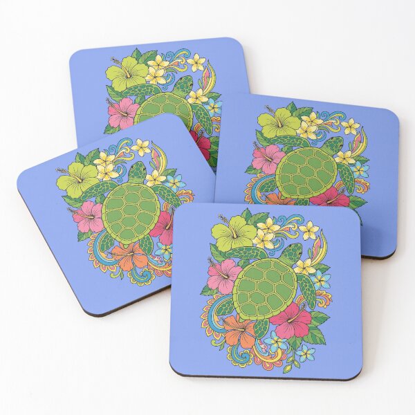 Item preview, Summer Turtle Hawaiian Floral designed and sold by Windmill Wildflowers.
