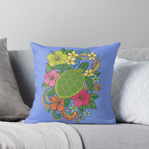 Item preview, Summer Turtle Hawaiian Floral designed and sold by Windmill Wildflowers.