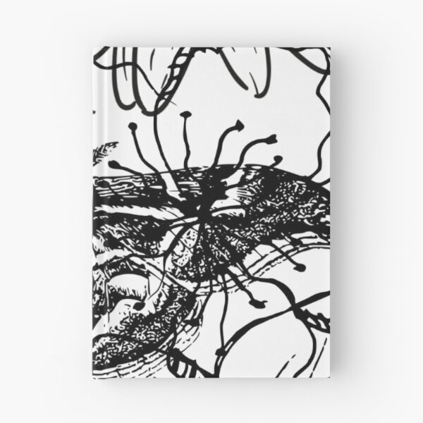 Item preview, Detailed Moon Moth and Wildflowers Aesthetic Ink Sketch designed and sold by DreamyBrushArt.