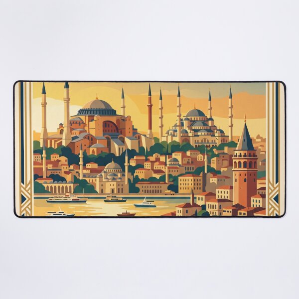 Item preview, Istanbul Turkey Vintage Travel Poster designed and sold by Bomax121.