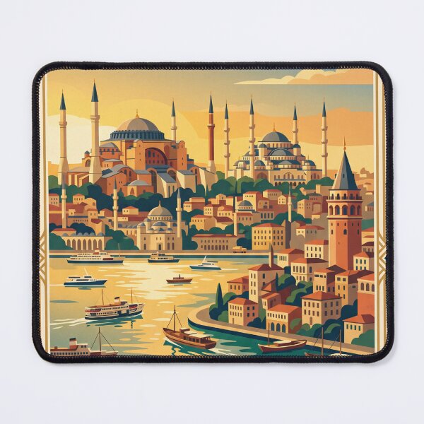 Item preview, Istanbul Turkey Vintage Travel Poster designed and sold by Bomax121.