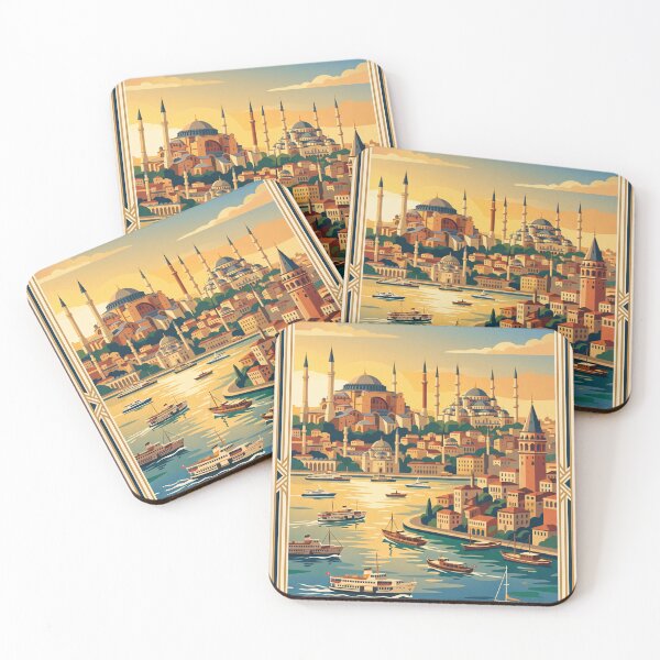 Item preview, Istanbul Turkey Vintage Travel Poster designed and sold by Bomax121.