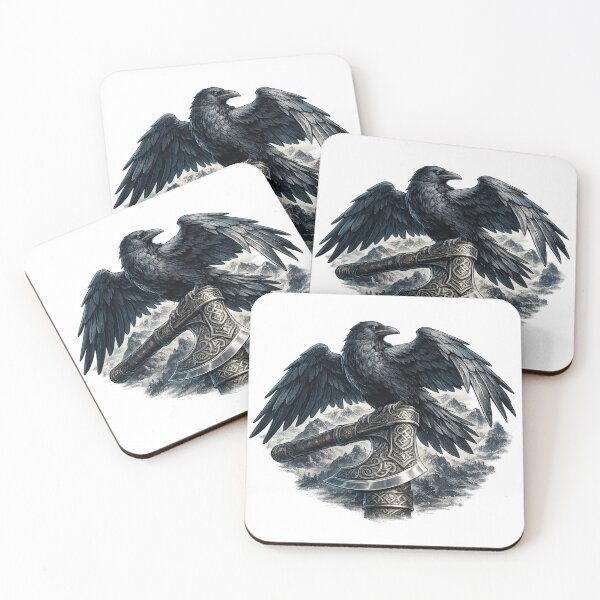 Item preview, Nordic Raven and Viking Axe Heritage Design designed and sold by NovaMoodCo.