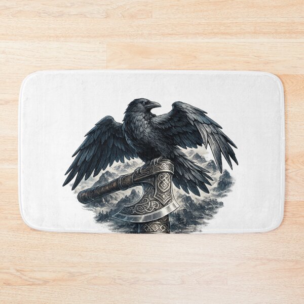 Item preview, Nordic Raven and Viking Axe Heritage Design designed and sold by NovaMoodCo.