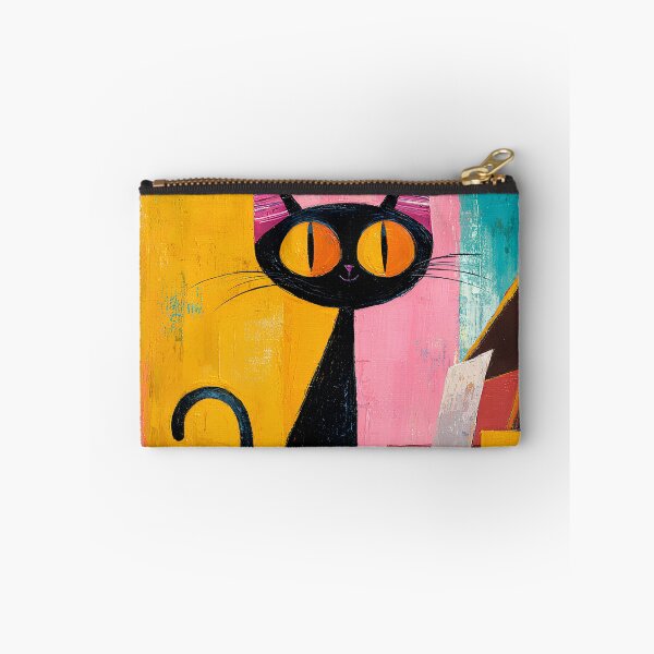 Item preview, Black Cat at the Piano Whimsical Folk Art designed and sold by daila70.