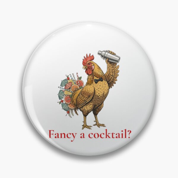 Item preview, Fancy a Cocktail? - Funny Bartender Rooster Cock Tail Pun -  Funny Chicken Mixologist Bird Pun Gift designed and sold by Neurospicy Trolls.