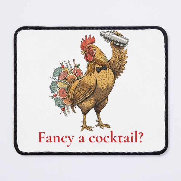Item preview, Fancy a Cocktail? - Funny Bartender Rooster Cock Tail Pun - Funny Chicken Mixologist Bird Pun Gift designed and sold by Neurospicy Trolls.