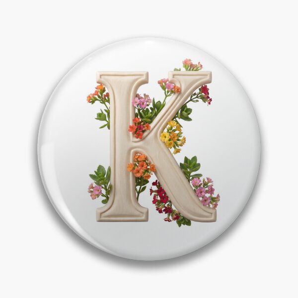 Item preview, Botanical Floral Letter K Monogram designed and sold by Helenaphotoart.