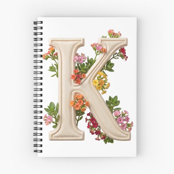 Item preview, Botanical Floral Letter K Monogram designed and sold by Helenaphotoart.