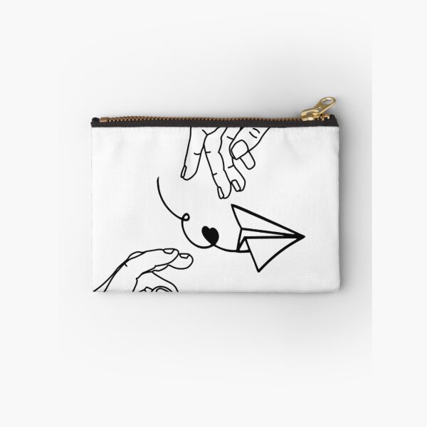 Item preview, Minimalist Hands and Paper Plane Floral Love Line Art designed and sold by DreamyBrushArt.