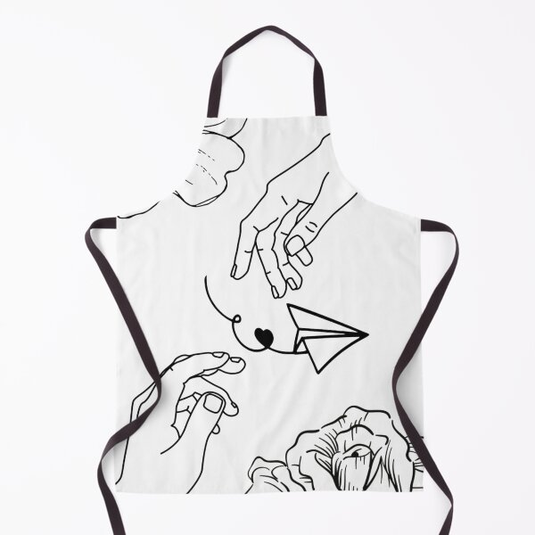 Item preview, Minimalist Hands and Paper Plane Floral Love Line Art designed and sold by DreamyBrushArt.