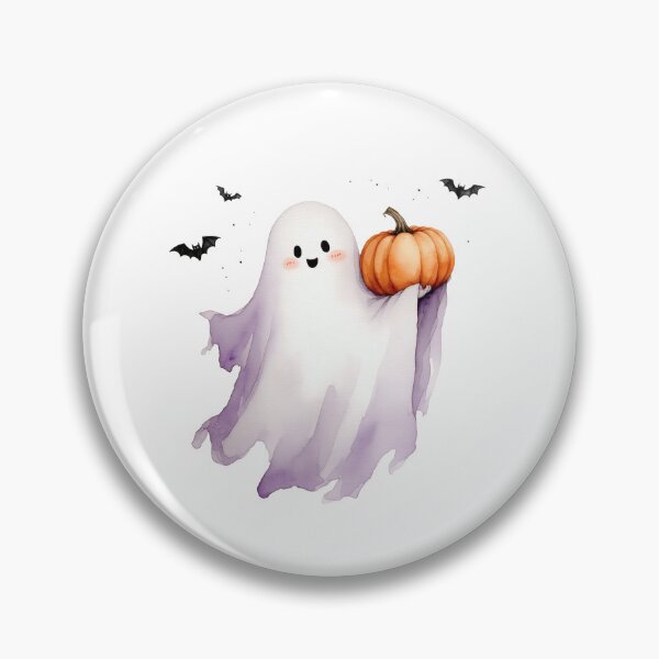 Item preview, Cute Halloween Ghost Holding Pumpkin Kawaii designed and sold by سله أرت.
