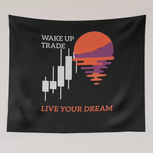 Item preview, Wake up Trade Live Your Dream investing crypto stocks trader designed and sold by Reverielook.