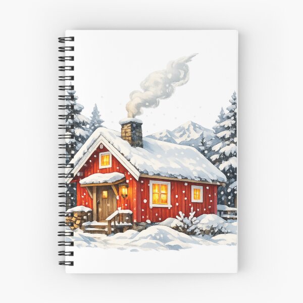 Item preview, Cozy Norwegian Winter Cabin Hygge Design designed and sold by NovaMoodCo.