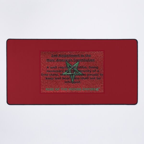 Item preview, Mu’ur (UM) Empire™ al-Benhadiel©™ design, 2nd Amendment, red background designed and sold by HardyKnitDesign.
