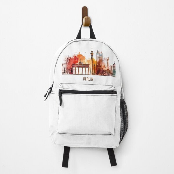 Item preview, Berlin Skyline Watercolor - Brandenburg Gate Cityscape Art designed and sold by Raloel Art.