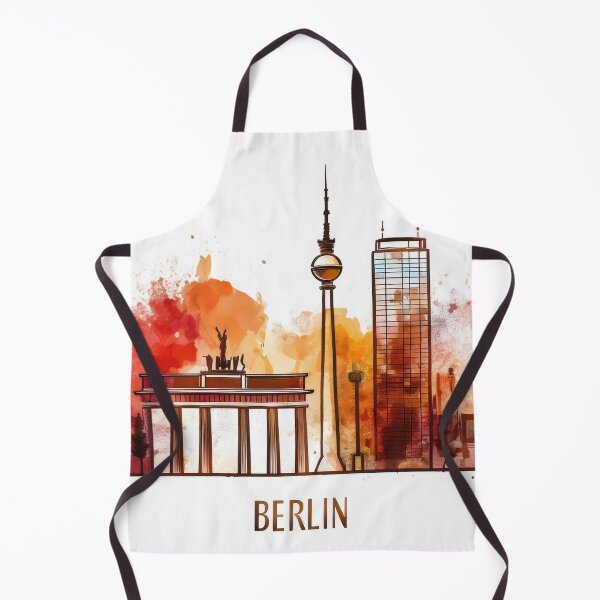 Item preview, Berlin Skyline Watercolor - Brandenburg Gate Cityscape Art designed and sold by Raloel Art.