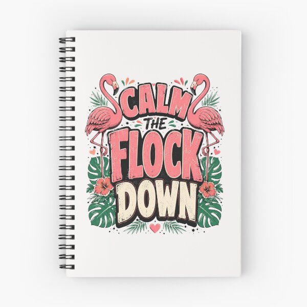 Item preview, Calm The Flock Down Funny Flamingo Beach Tropical Summer Vacation  Coastal Bird Humor Sunset Paradise designed and sold by Pawsome Quotes.