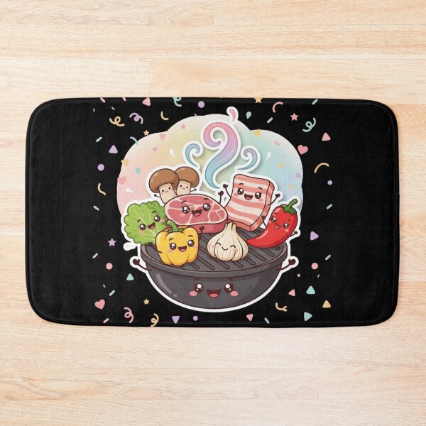 Item preview, Barbacoa coreana y comida coreana kawaii designed and sold by DamioPolArt.
