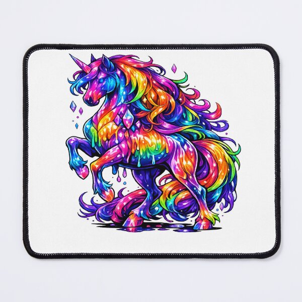 Item preview, Majestic Rainbow Horse | Vibrant Neon Fantasy Horse | Colorful Magical Animal Digital Art designed and sold by RBToper.