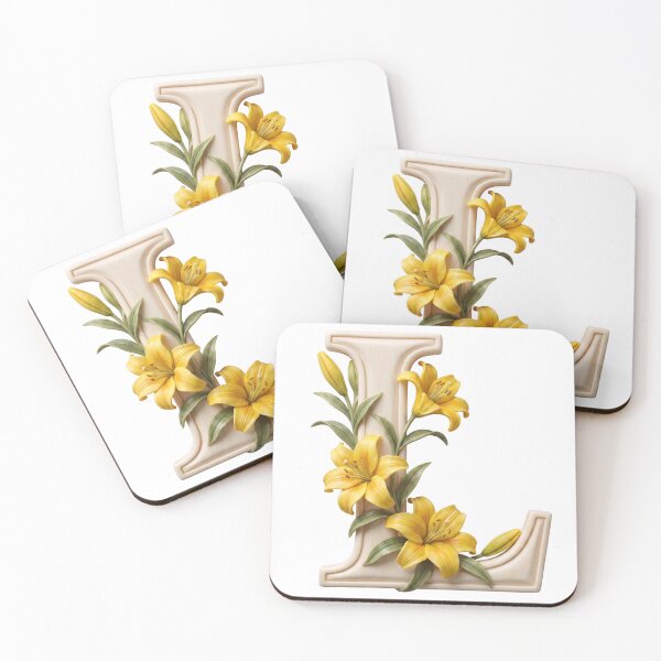 Item preview, Botanical Floral Letter L Monogram designed and sold by Helenaphotoart.