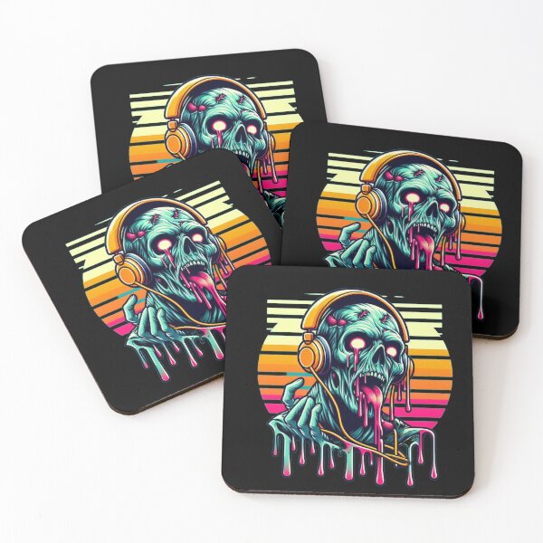 Item preview, Retro zombie skull designed and sold by Shirtabell.