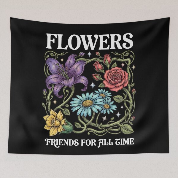 Item preview, sister Birthday Gift Ideas - Vintage Flowers Friends For All Time designed and sold by DrawHandArt.