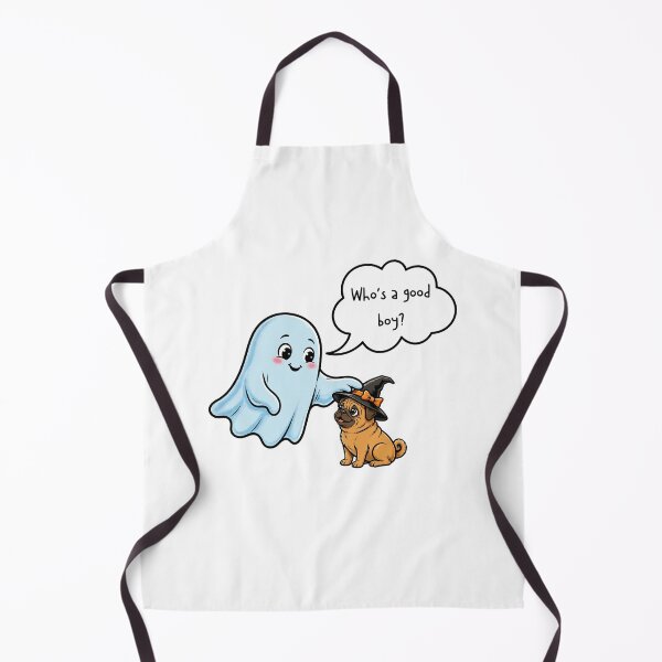 Item preview, Who's A Good Boy? - Cute Ghost Petting Pug Halloween - Funny Dog Lover Gift designed and sold by Neurospicy Trolls.