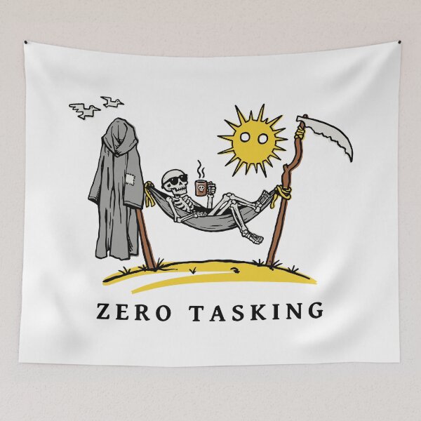 Item preview, Zero Tasking Grim Reaper Relaxing in Hammock designed and sold by sXe-art.