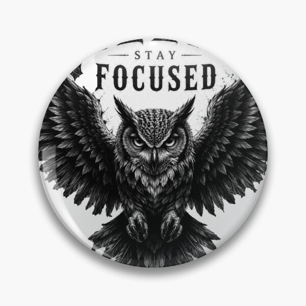 Item preview, Silent Focus Owl | Gothic Wisdom Typography ❤️ designed and sold by STIC-ART.