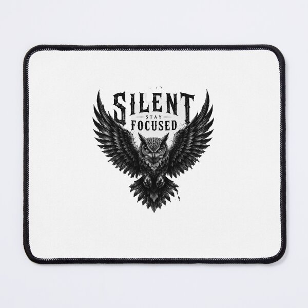 Item preview, Silent Focus Owl | Gothic Wisdom Typography ❤️ designed and sold by STIC-ART.