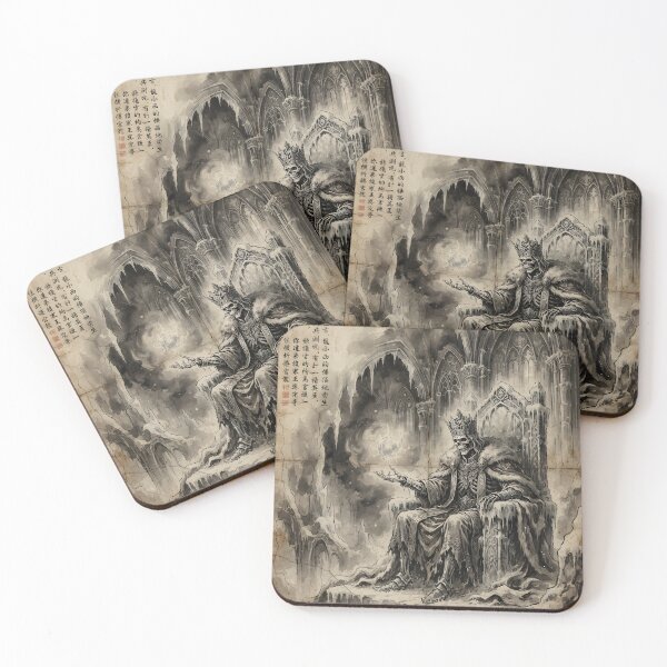 Item preview, The Frozen Throne of the Timeless King Sumi-e Ink Wash designed and sold by DuckOddity.