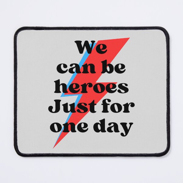Item preview, We Can Be Heroes Just For One Day Retro Lightning Bolt designed and sold by eMKa82.