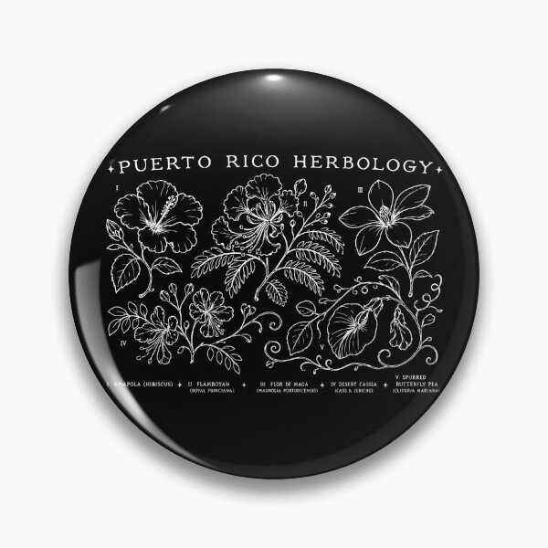 Item preview, Puerto Rico Herbology Vintage Botanical Flowers Illustration designed and sold by creatingmouseshop.