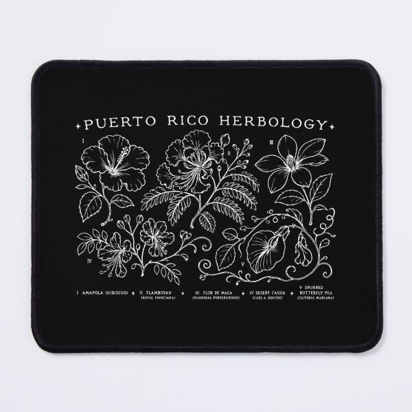 Item preview, Puerto Rico Herbology Vintage Botanical Flowers Illustration designed and sold by creatingmouseshop.