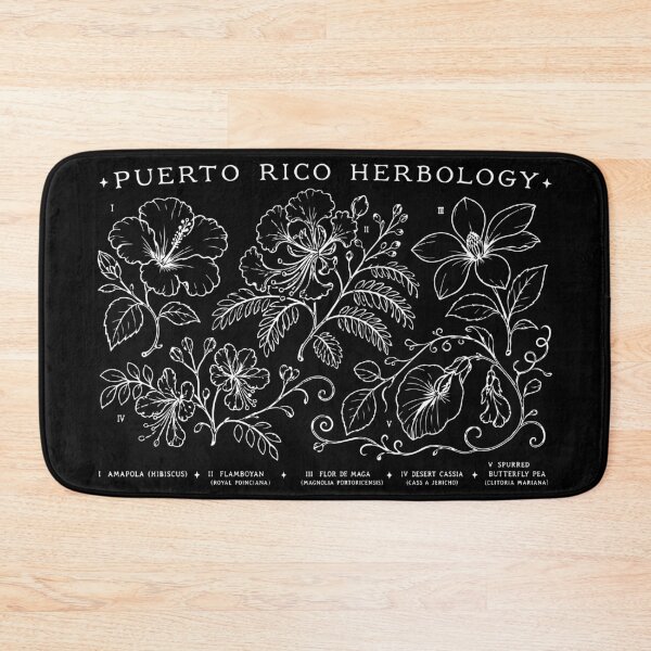 Item preview, Puerto Rico Herbology Vintage Botanical Flowers Illustration designed and sold by creatingmouseshop.