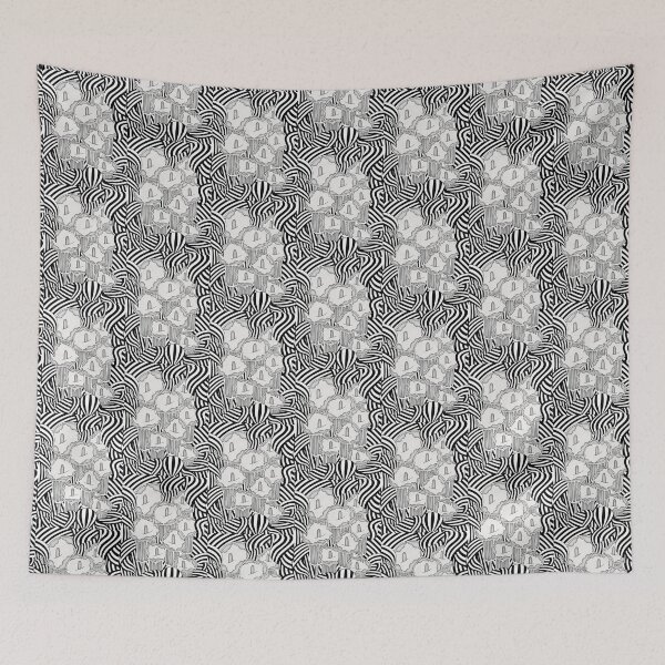 Item preview, Surreal Lily Flowers Zentangle Optical Art designed and sold by GTeoArt.