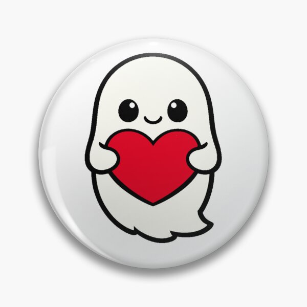 Item preview, Cute Ghost Holding Heart Kawaii designed and sold by سله أرت.