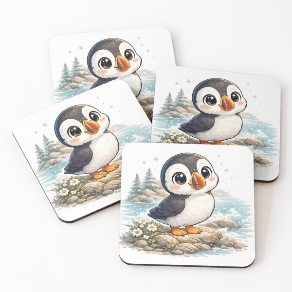 Item preview, Cute Norwegian Puffin Kawaii Bird Design designed and sold by NovaMoodCo.