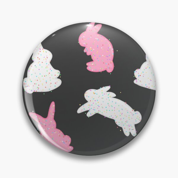 Item preview, Bunny Colorful Sprinkle White and Pink Frosted Animal Crackers Drawing  designed and sold by Komorebji.