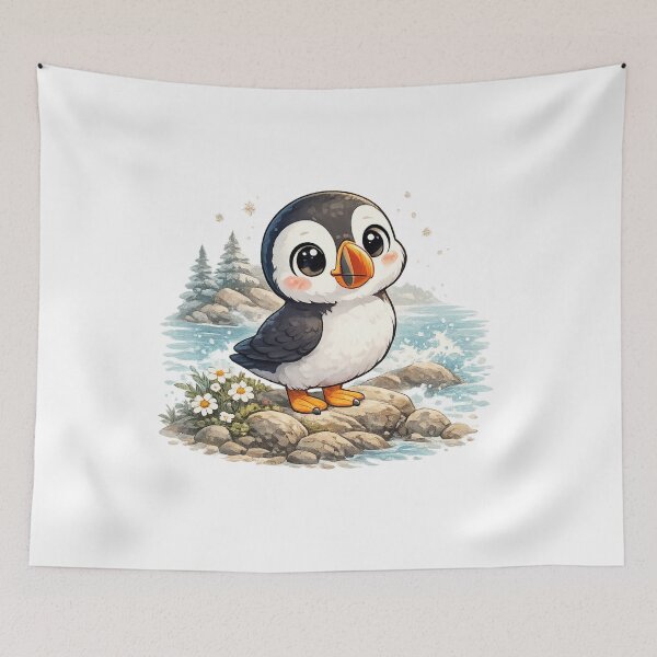 Item preview, Cute Norwegian Puffin Kawaii Bird Design designed and sold by NovaMoodCo.