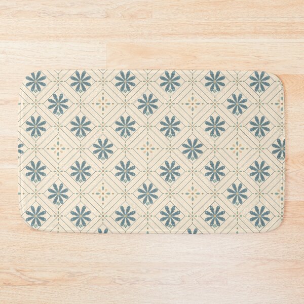 Item preview, Hand-Drawn Mid-Century Floral Geometric Pattern designed and sold by WEBiC-ART Creative Studio.