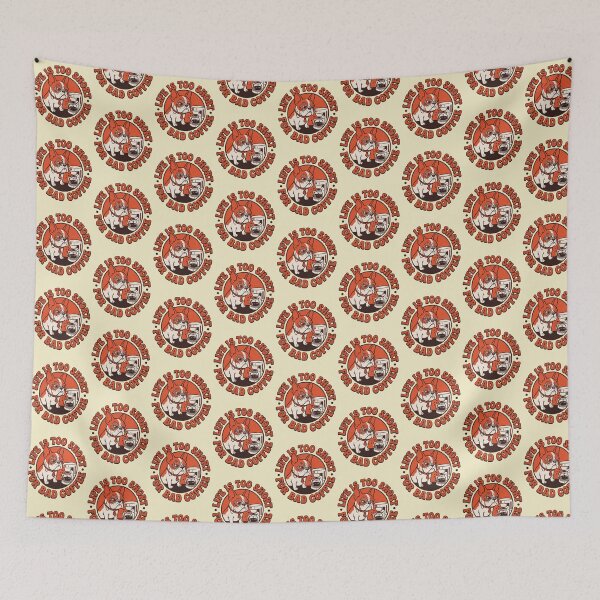 Item preview, Funny Retro French Bulldog Life Is Too Short For Bad Coffee designed and sold by SandyPlace.