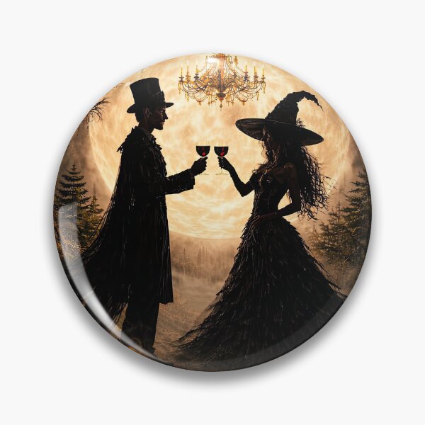 Item preview, Halloween Moonlit Toast with Witch and Warlock Super Cute Halloween designed and sold by Stephanie Laird.