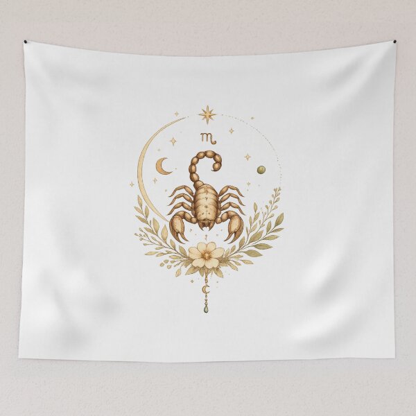 Item preview, Bohemian Scorpio Zodiac Floral Design designed and sold by NucciCollective.