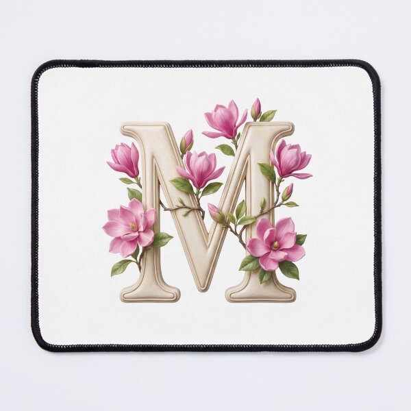 Item preview, Botanical Floral Letter M Monogram designed and sold by Helenaphotoart.