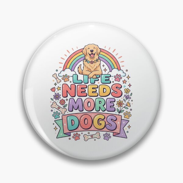 Item preview, Life Needs More Dogs | Cute Fluffy Dog Retro Typography T-Shirt for Dog Lovers designed and sold by Faisal  Shah.