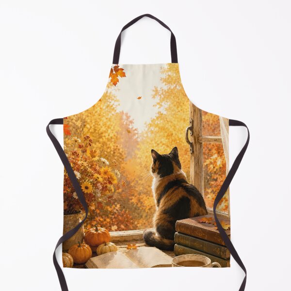 Item preview, Cozy Autumn Cat on Window Sill designed and sold by Moodprint5.