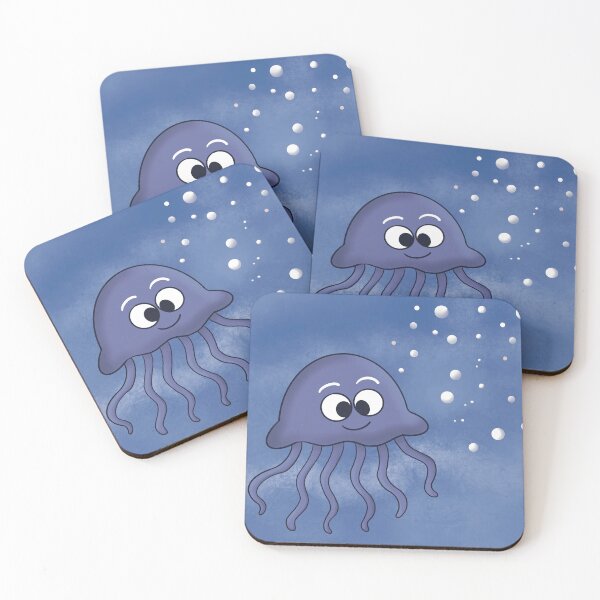 Item preview, jellyfish under water - cartton ocean illustration designed and sold by Mohr-Color.